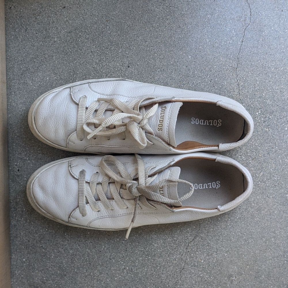 ❤️ Soludos The Ibiza Platform in Oasis White Leather Sneakers size 9 - Picture 6 of 6
